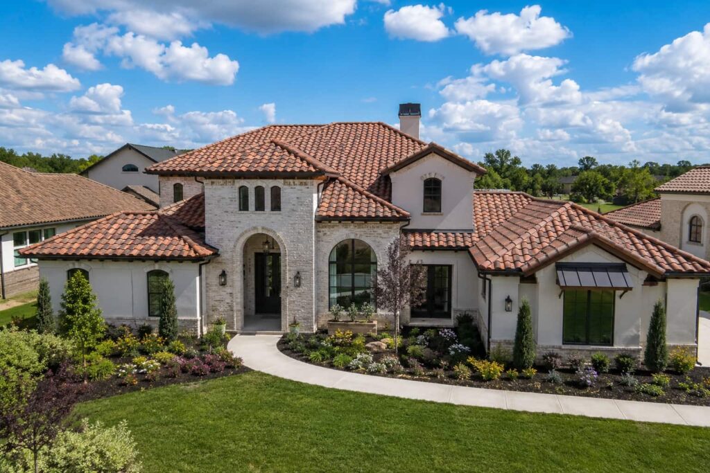 Modern American home with a professionally installed clay tile roof.